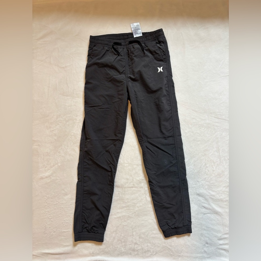 Hurley Black Jogger Sweatpants Tapered Fit